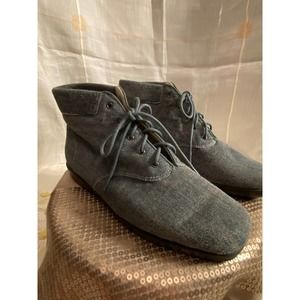 Vintage 90s, Women’s Ros Hommerson Gray Denim Ankle Bootie US size 9 ½ W
